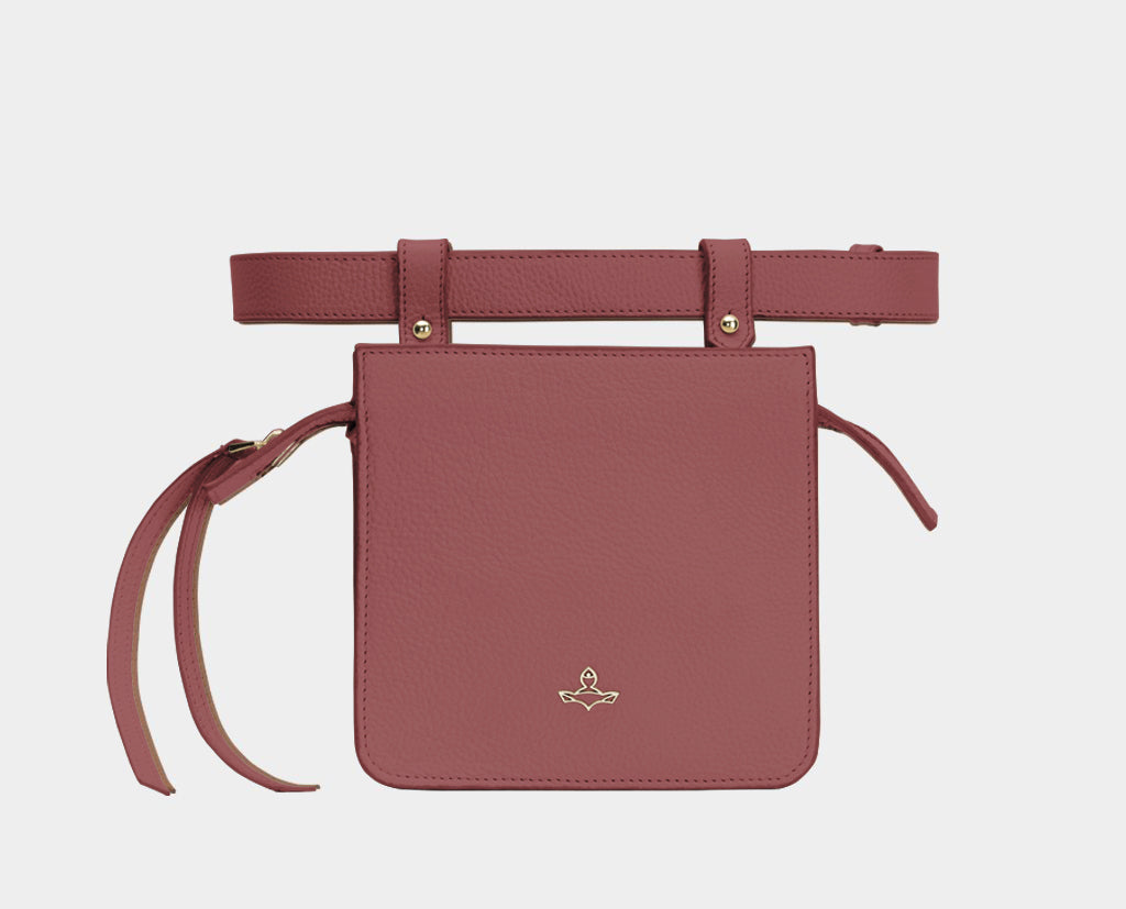 Carre Belt Bag Milky Burgundy